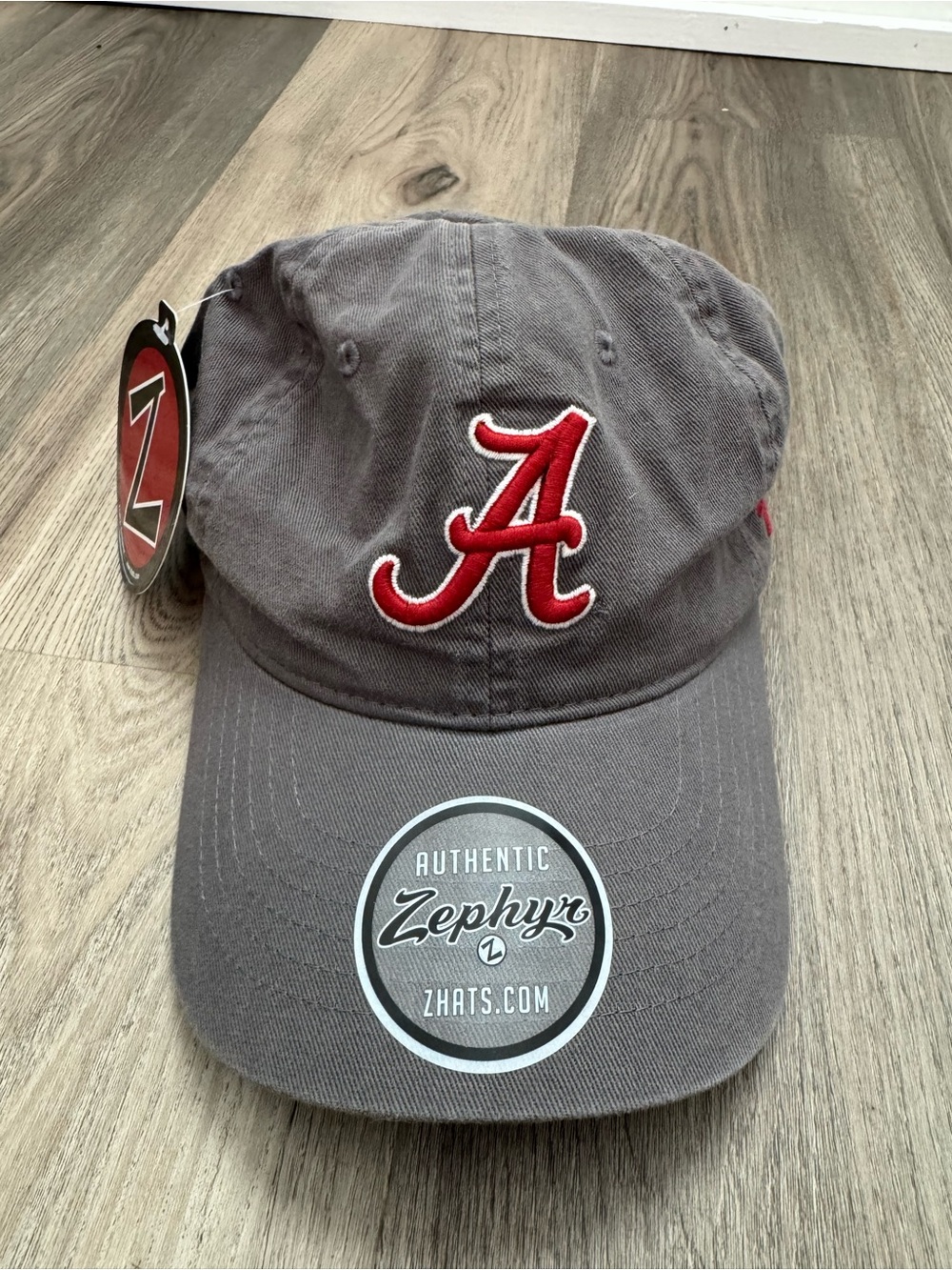 Alabama Crimson Tide Zephyr Gray Adjustable Strapback Hat Cap NCAA NWT